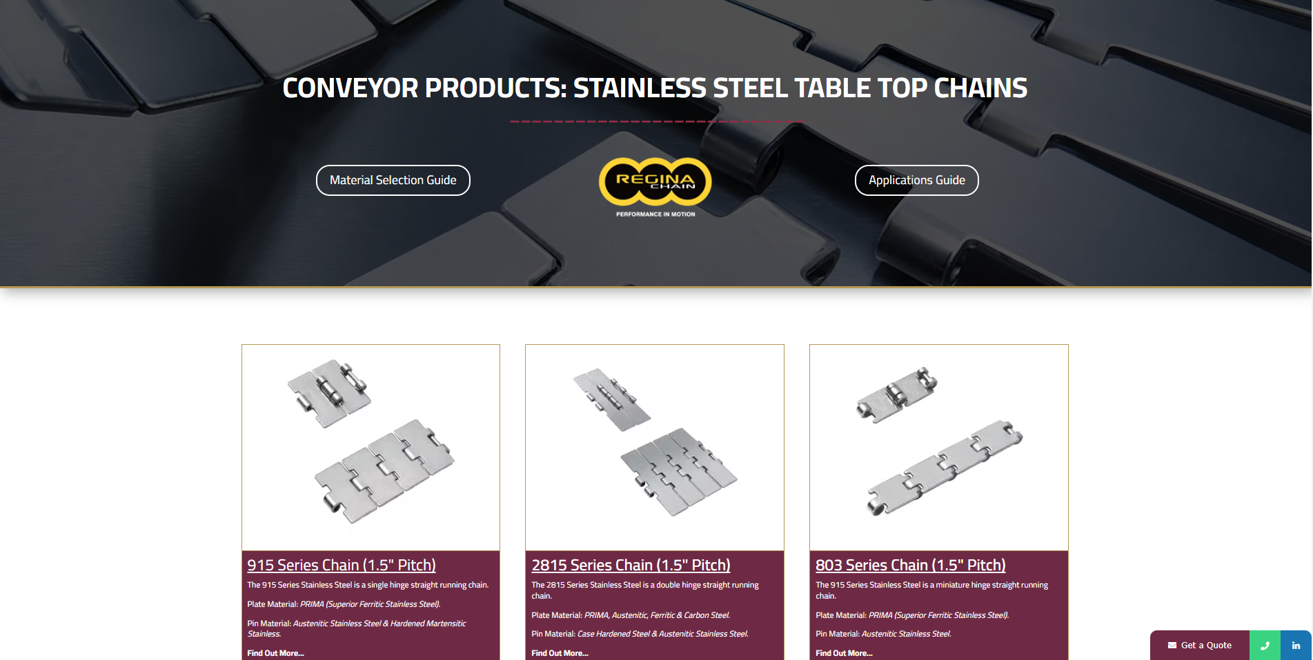 reg steel conveyor Tynic Automation