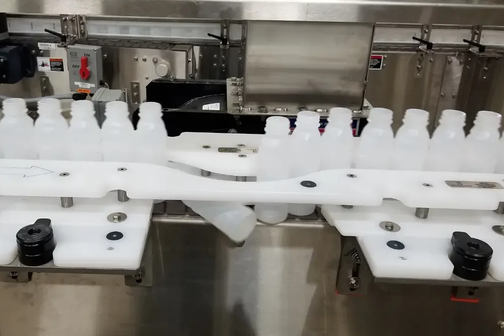 White Downed Bottle Reject System